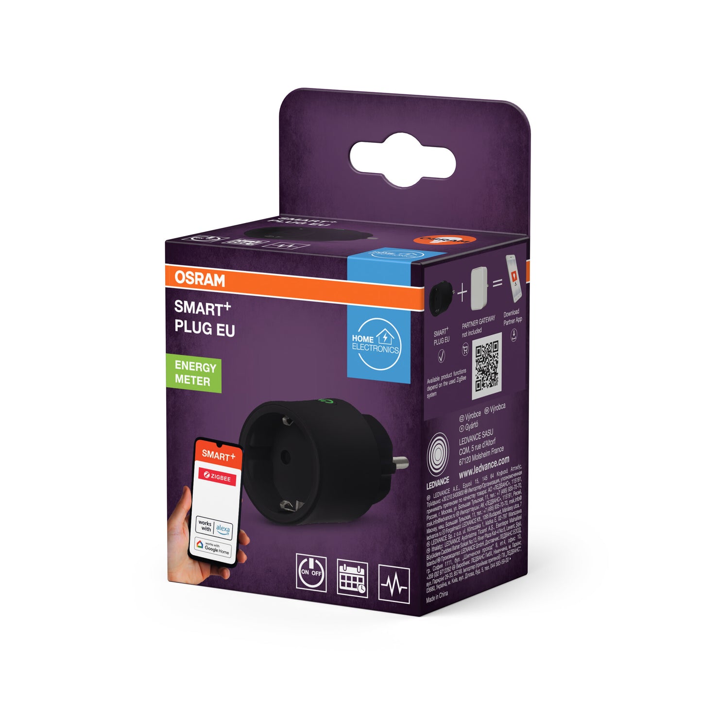 OSRAM SMART+ Plug med Zigbee-teknik, svart