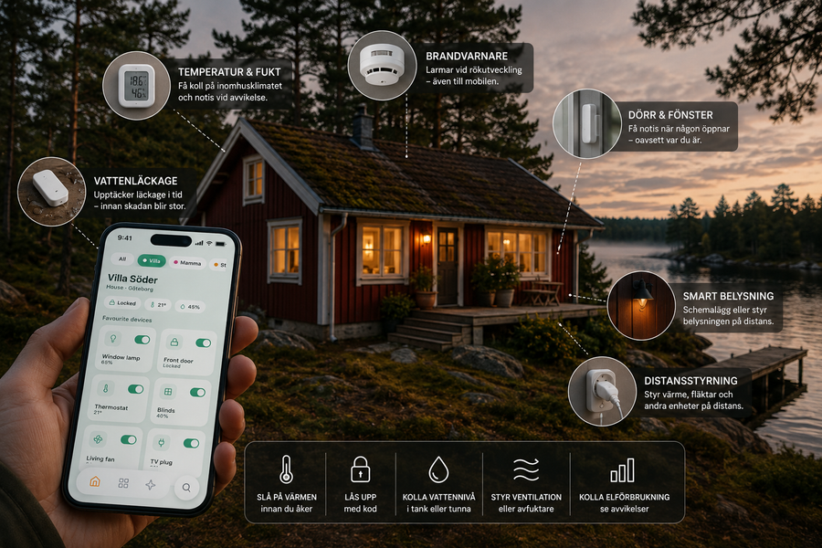 Låt det smarta hemmet ta hand om fritidshuset