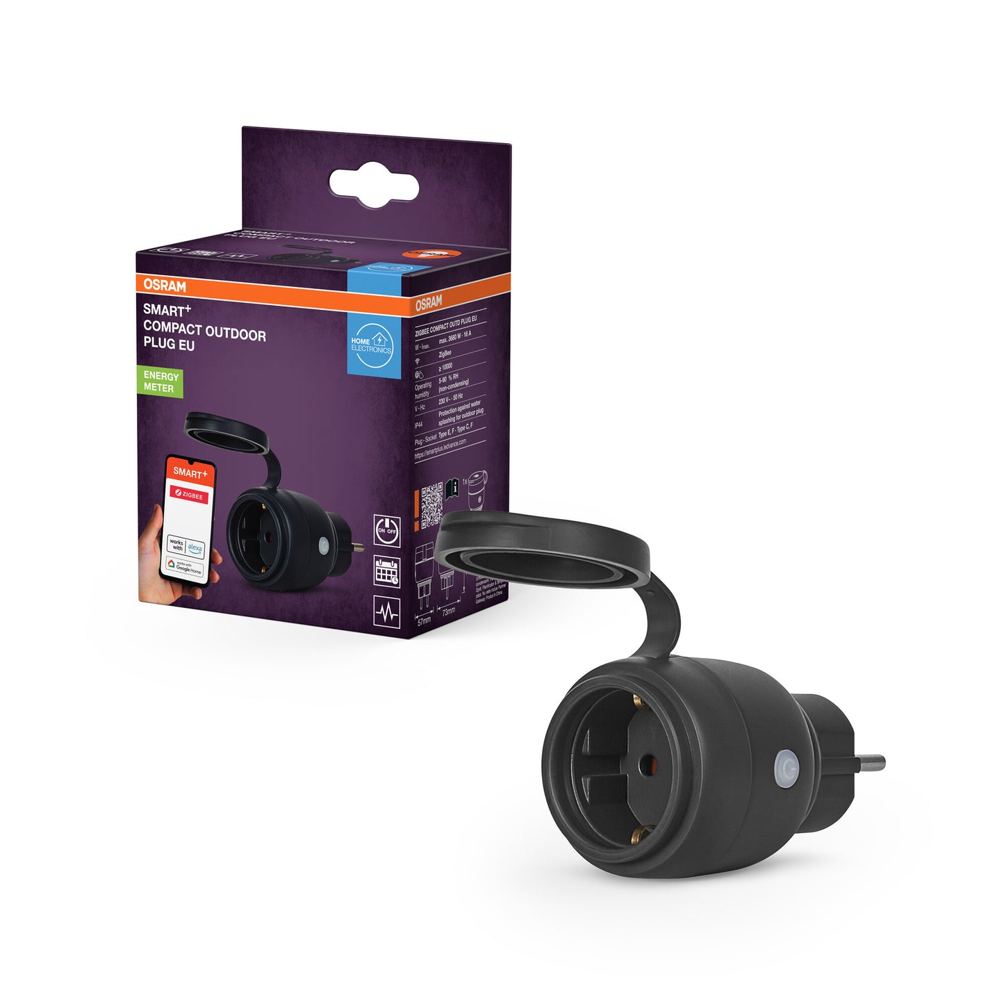 OSRAM SMART+ ZIGBEE Utomhusuttag Svart