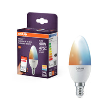 4-pack OSRAM SMART LED B40 Kronljus E14 4,9W ZigBee Justerbar Vit