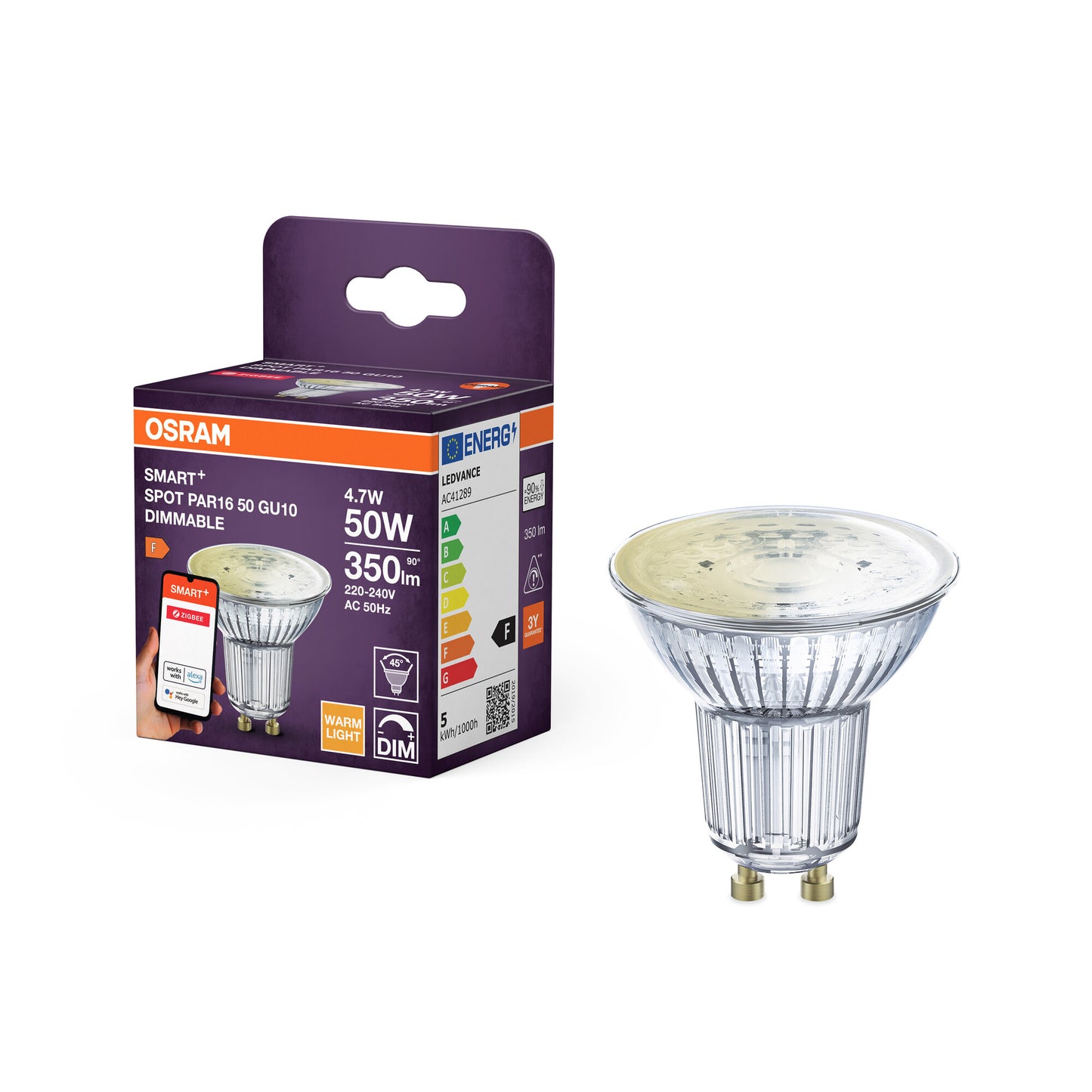 OSRAM SMART LED PAR16 Reflektor GU10 4,7W ZigBee dimbar