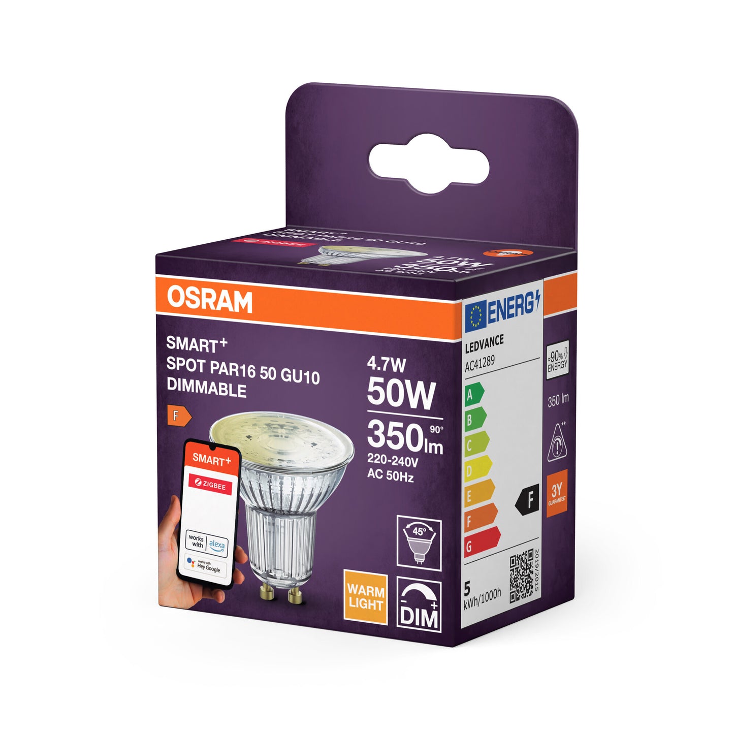 OSRAM SMART LED PAR16 Reflektor GU10 4,7W ZigBee dimbar
