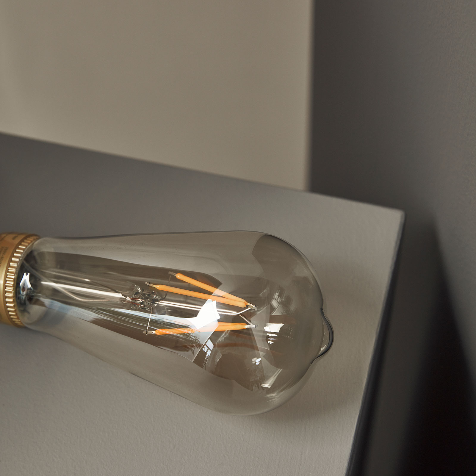 Chao Zan Bordslampa, E27-fattning, golvlampa med kontakt och strömbrytare,  upp till max 60 W, dekorativ lampa, Edison-, retro- industriell design, för